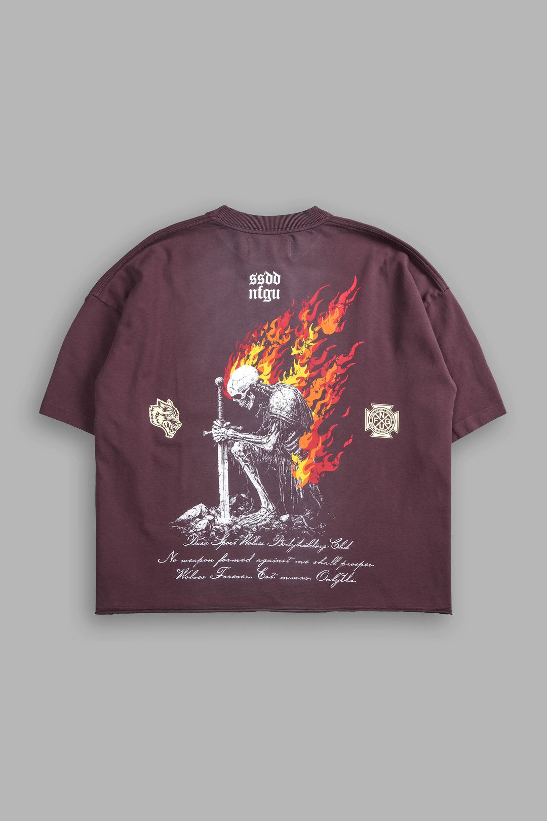 Darc Sport > Sacred Fire Grunge Raw Hem Box Cut Tee