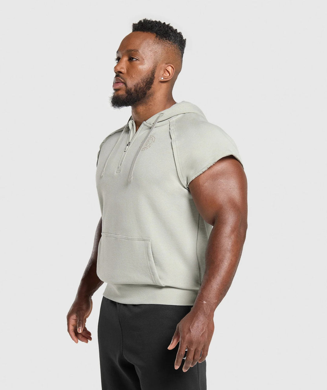 Gymshark > Legacy 1/4 Zip Cap Sleeve Hoodie