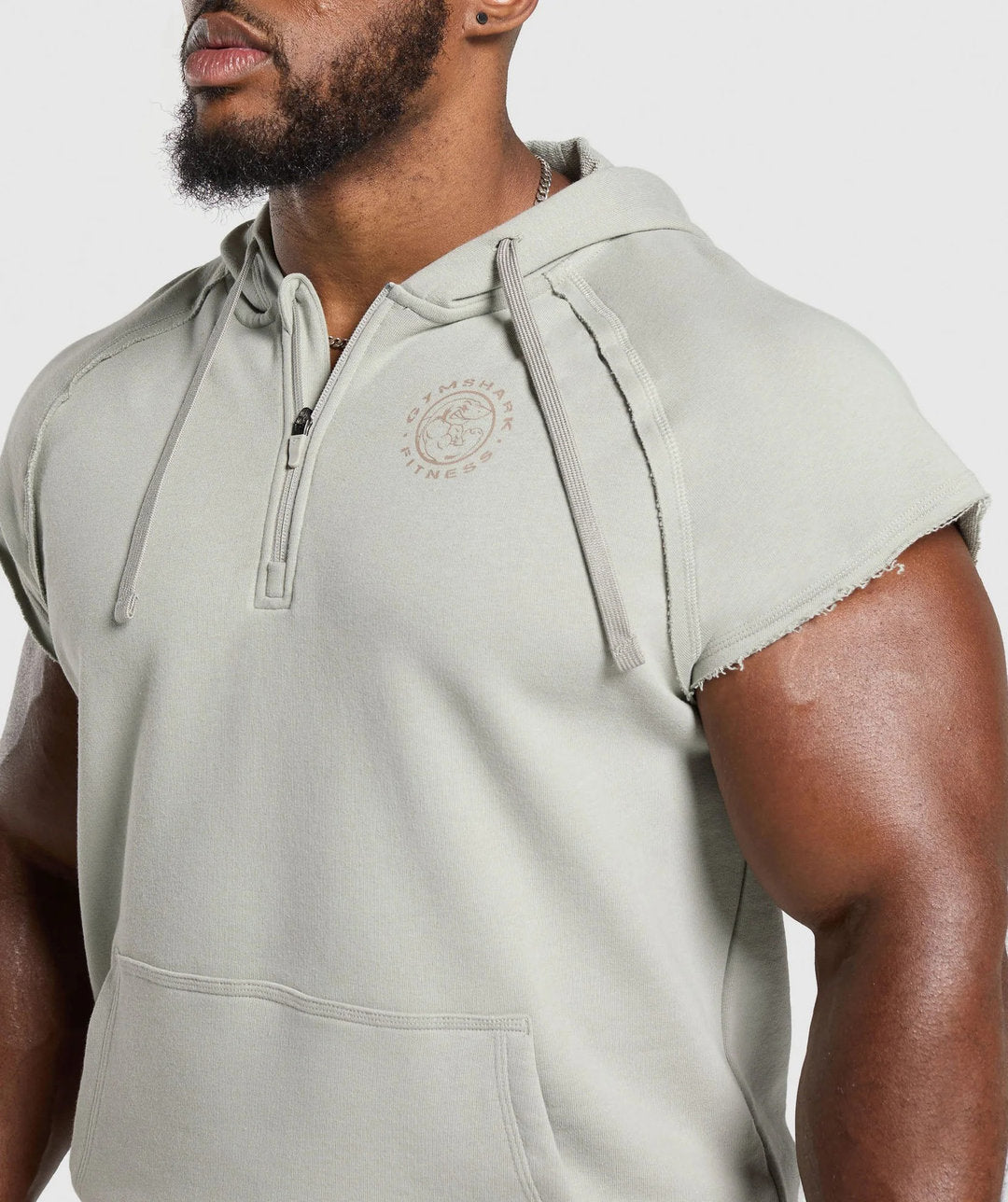 Gymshark > Legacy 1/4 Zip Cap Sleeve Hoodie