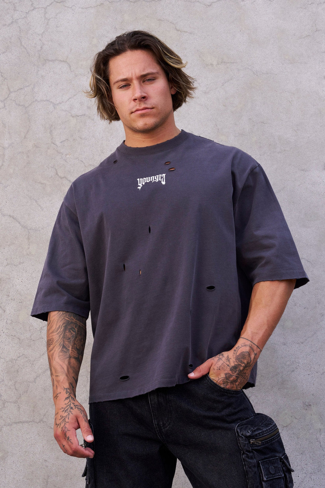 Youngla > Distressed Tees