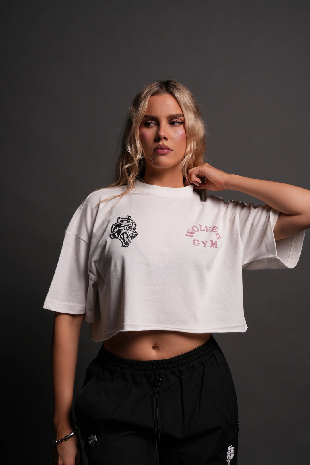 Darc Sport > Wolves Gym V2 Premium Oversized Cropped  Tee
