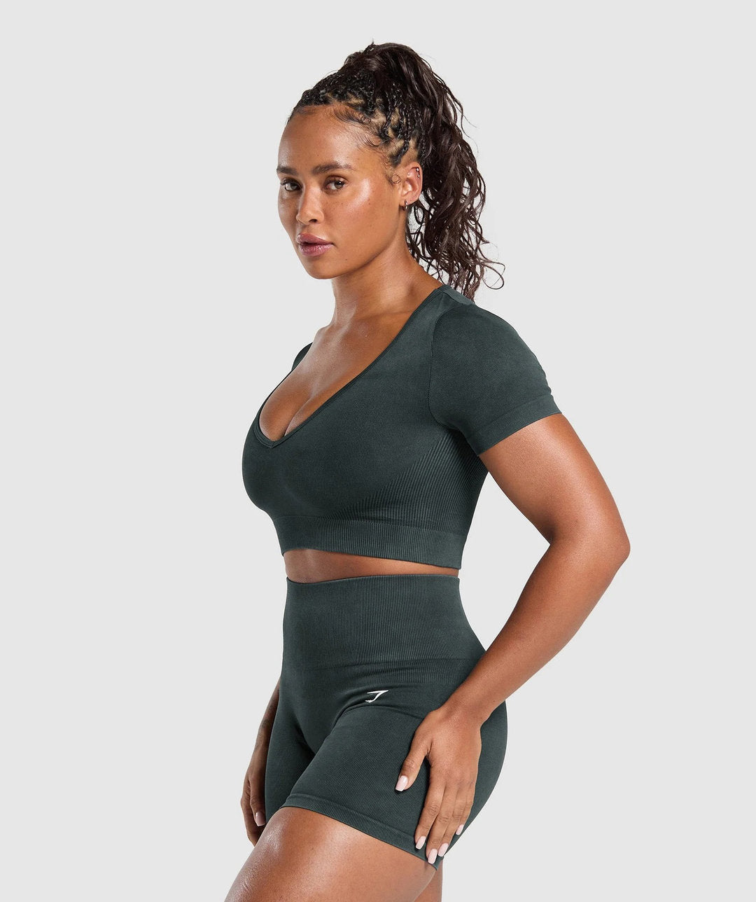 Gymshark > Gains Washed Crop Top