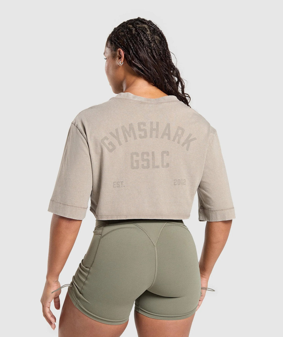 Gymshark > GSLC Washed Graphic Crop Top