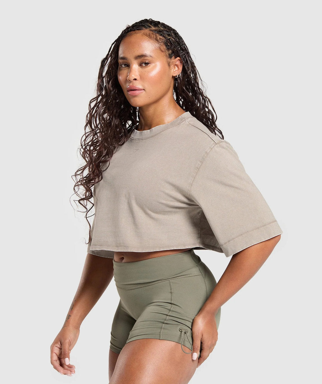 Gymshark > GSLC Washed Graphic Crop Top
