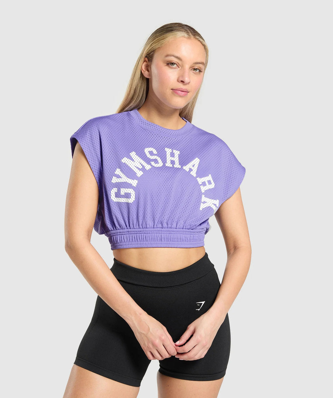 Gymshark > Mesh Graphic Crop Top