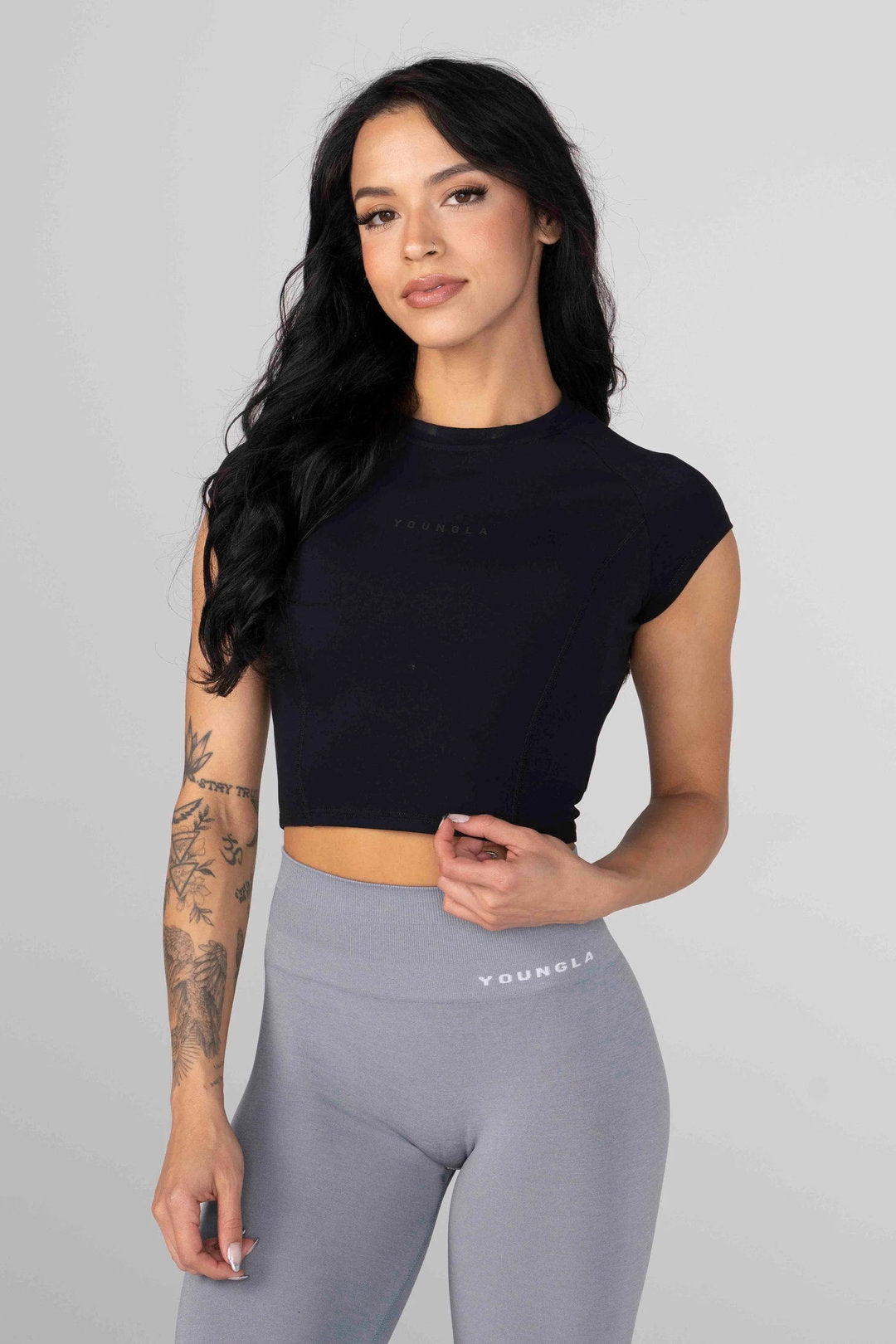 Youngla > compression cap sleeve Crop
