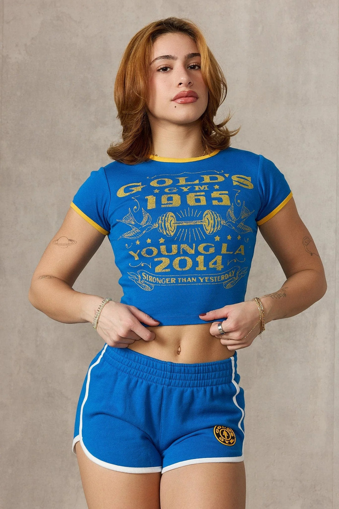 Youngla > Gold's Gym Ringer Baby Tee