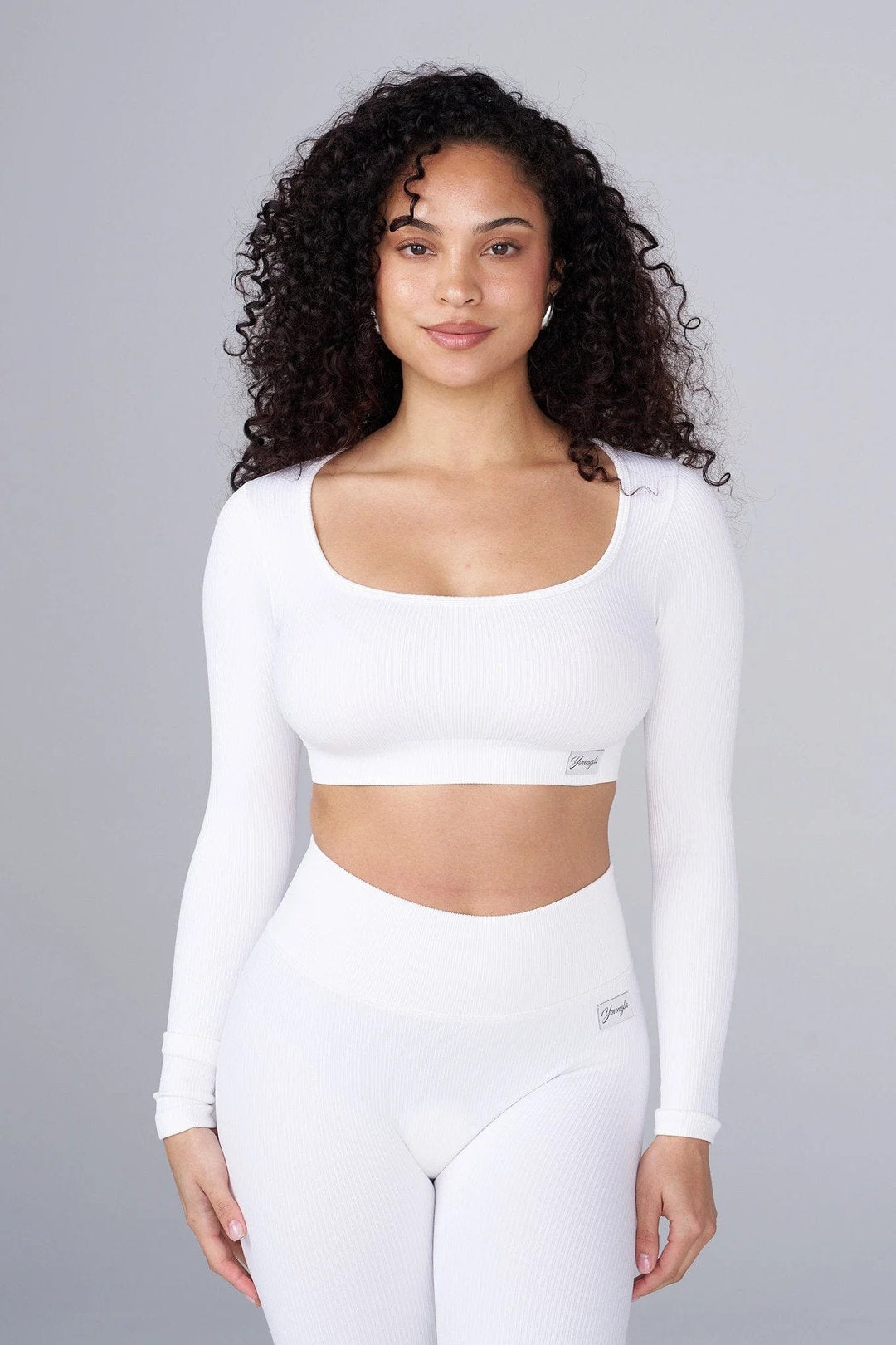 Youngla > Ribbed Seamless Longsleeve crop