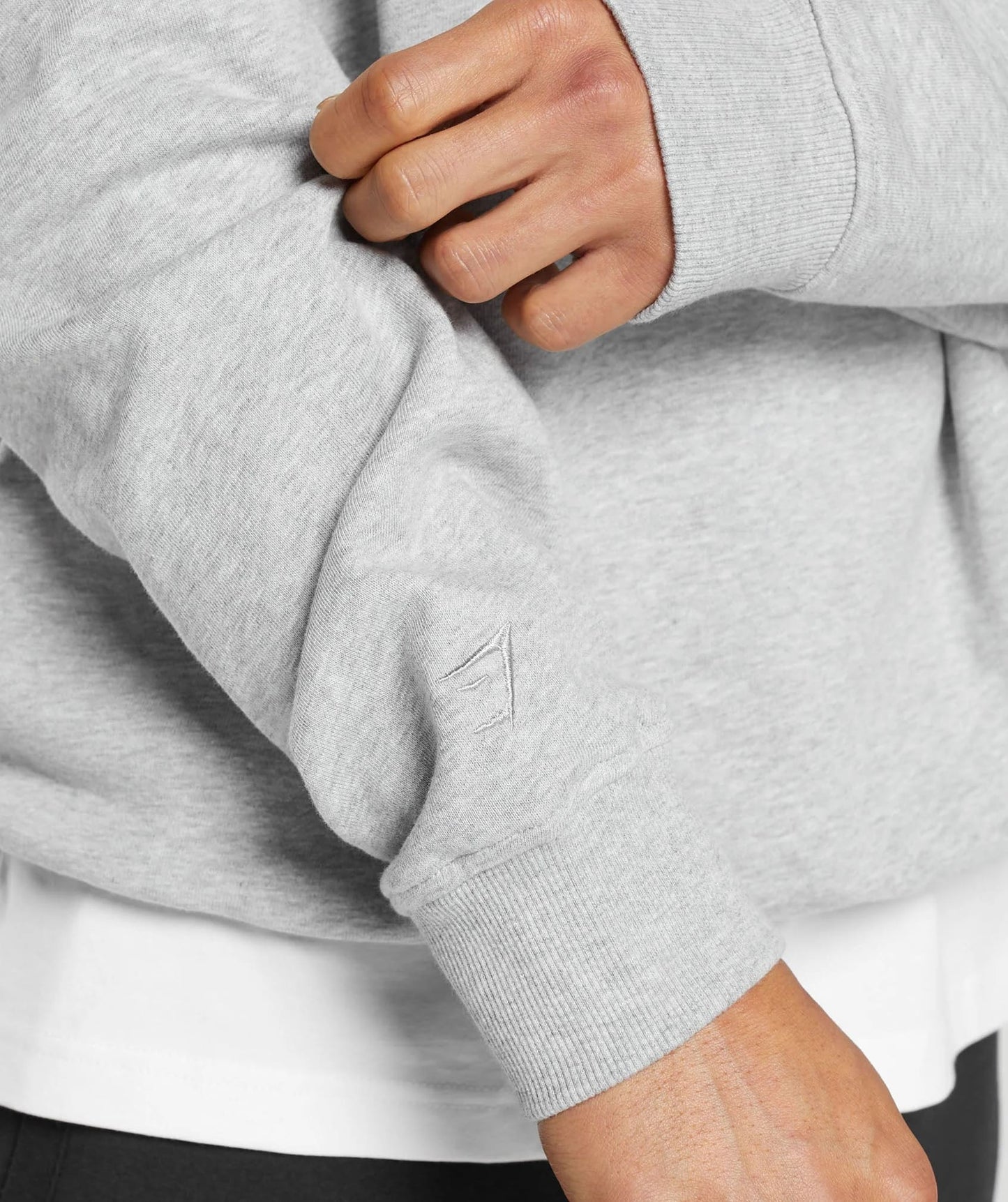Gymshark > Rest Day Essential Crew > M > Light Grey Core Marl > Gymshark