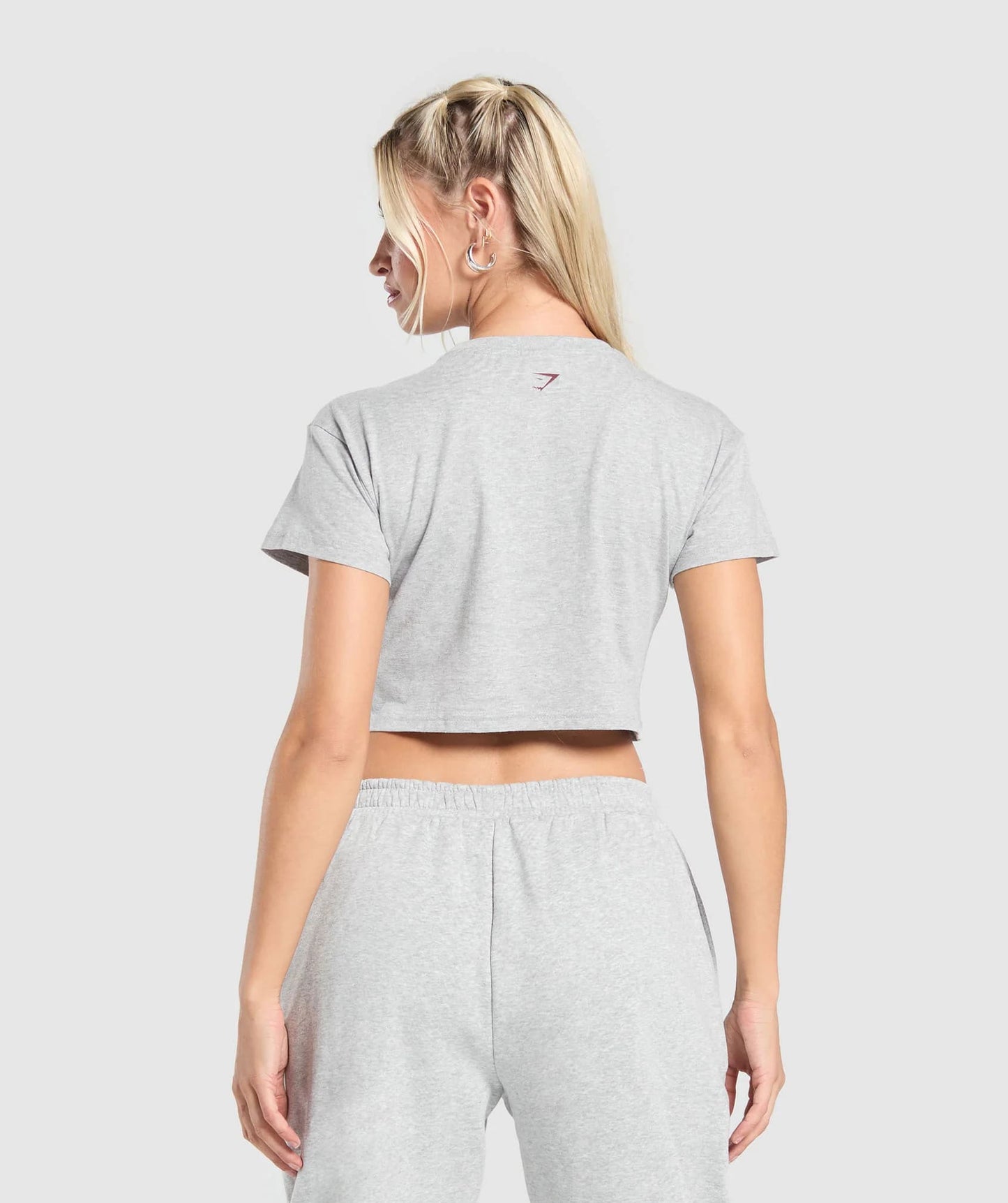 Gymshark > Collegiate Lifestyle Crop Top > M > Light Grey Core Marl > Gymshark
