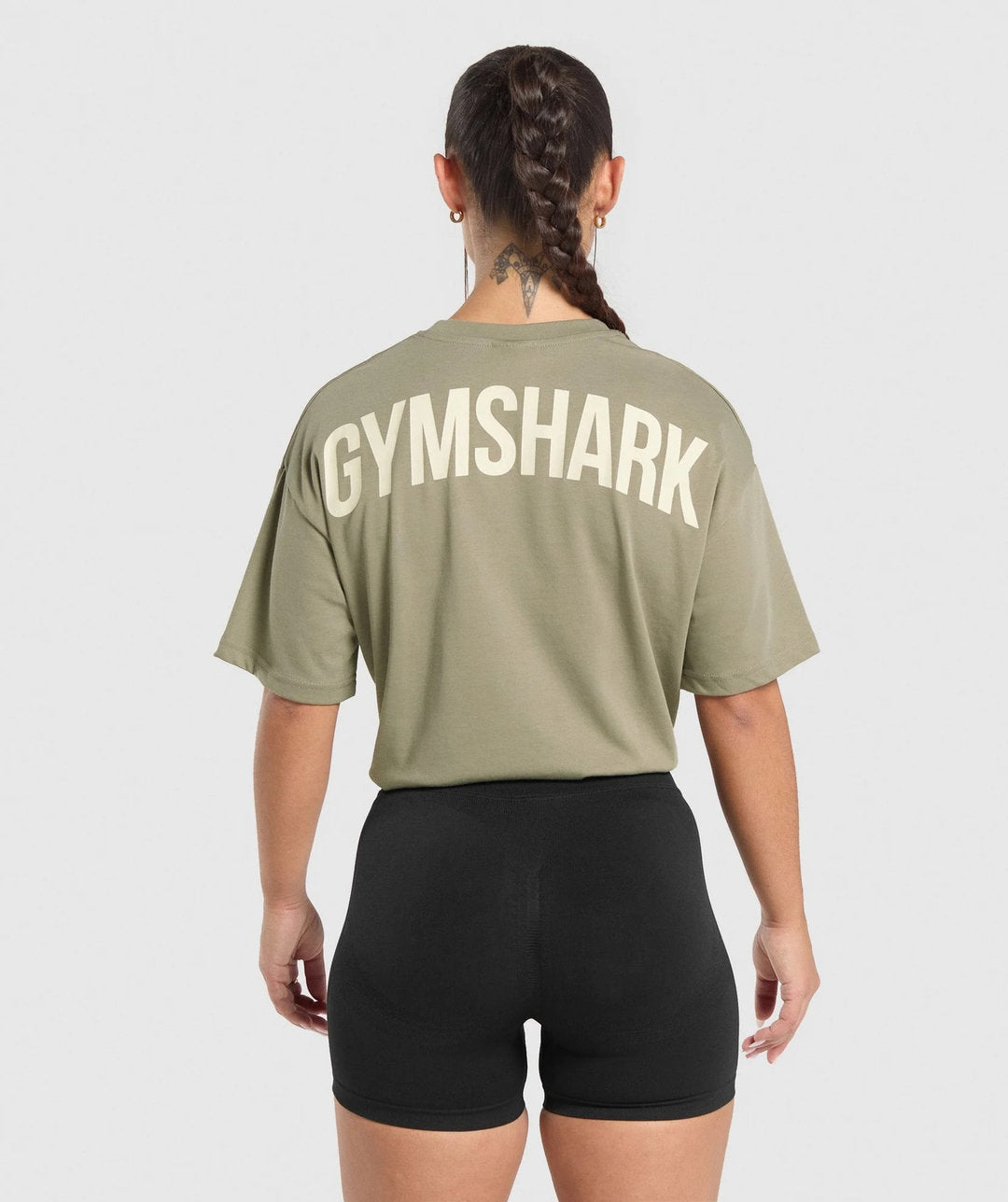 Gymshark > Power Oversized T-Shirt > S > Linen Brown > Gymshark