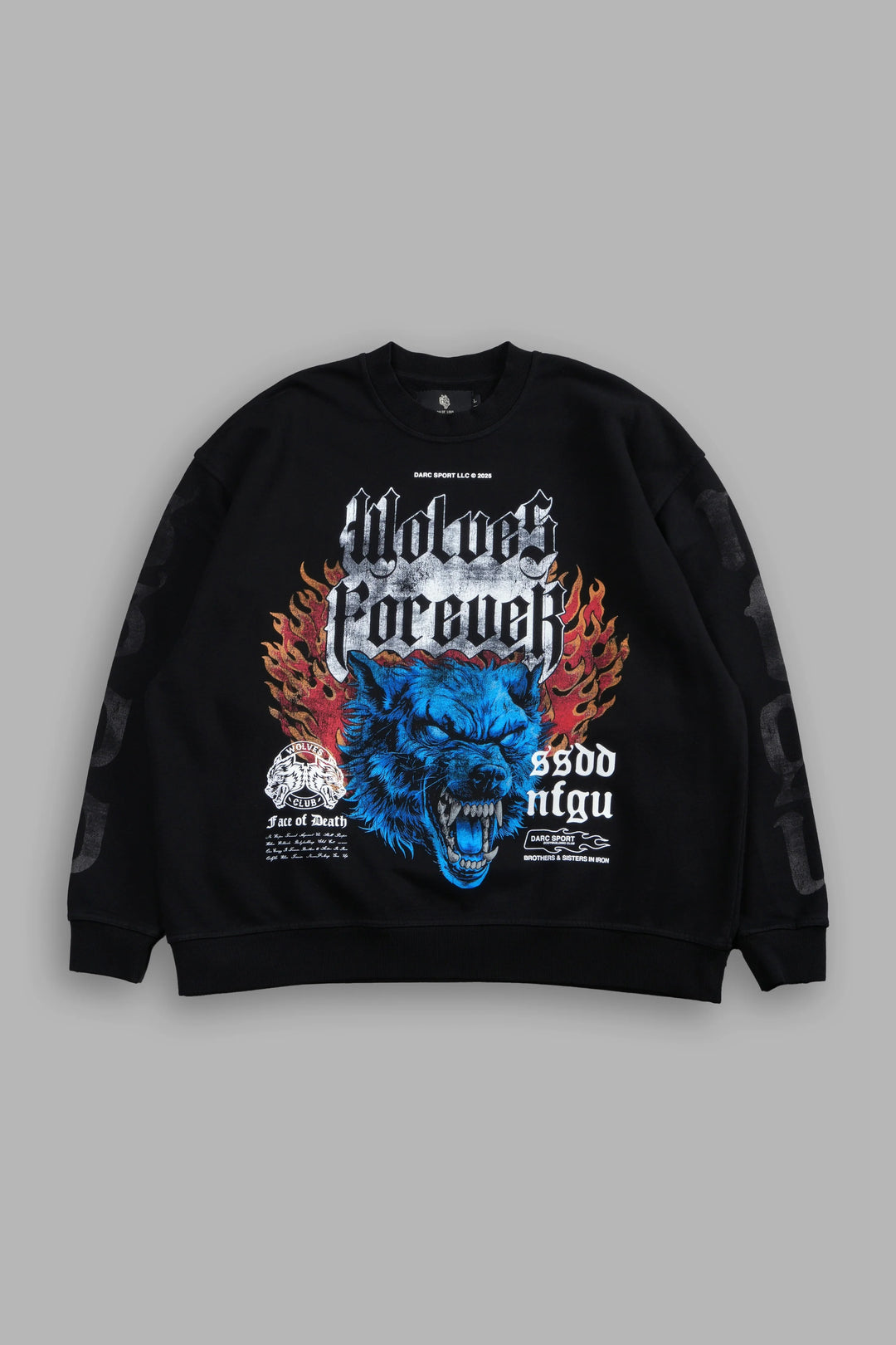 Darc Sport > Death Wolf Grunge Oversized Hoodie
