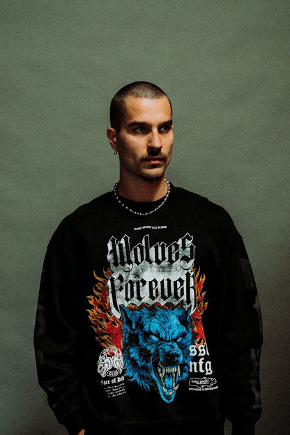 Darc Sport > Death Wolf Grunge Oversized Hoodie