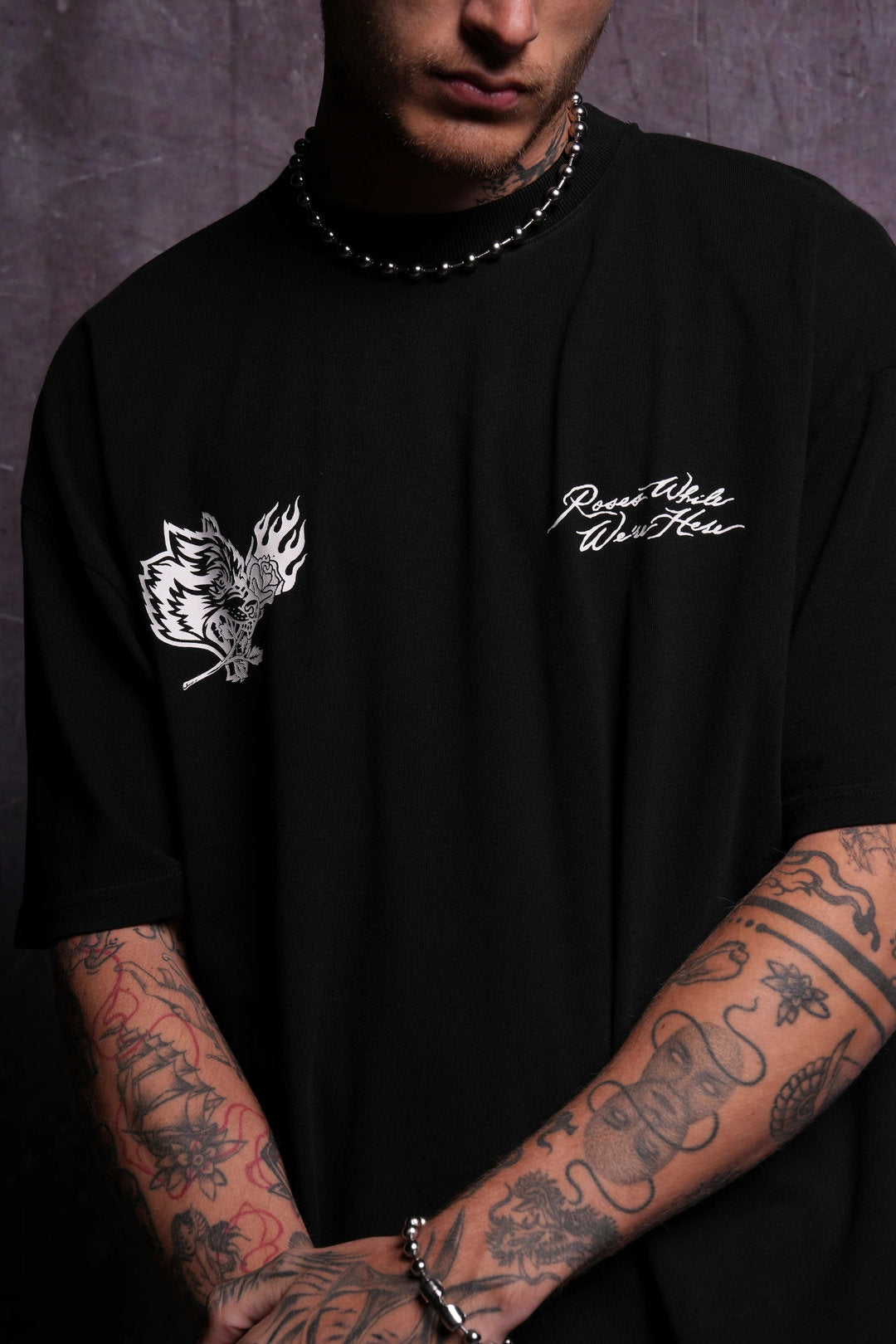 Darc Sport > Roses While We're Here Premium Oversized Tee