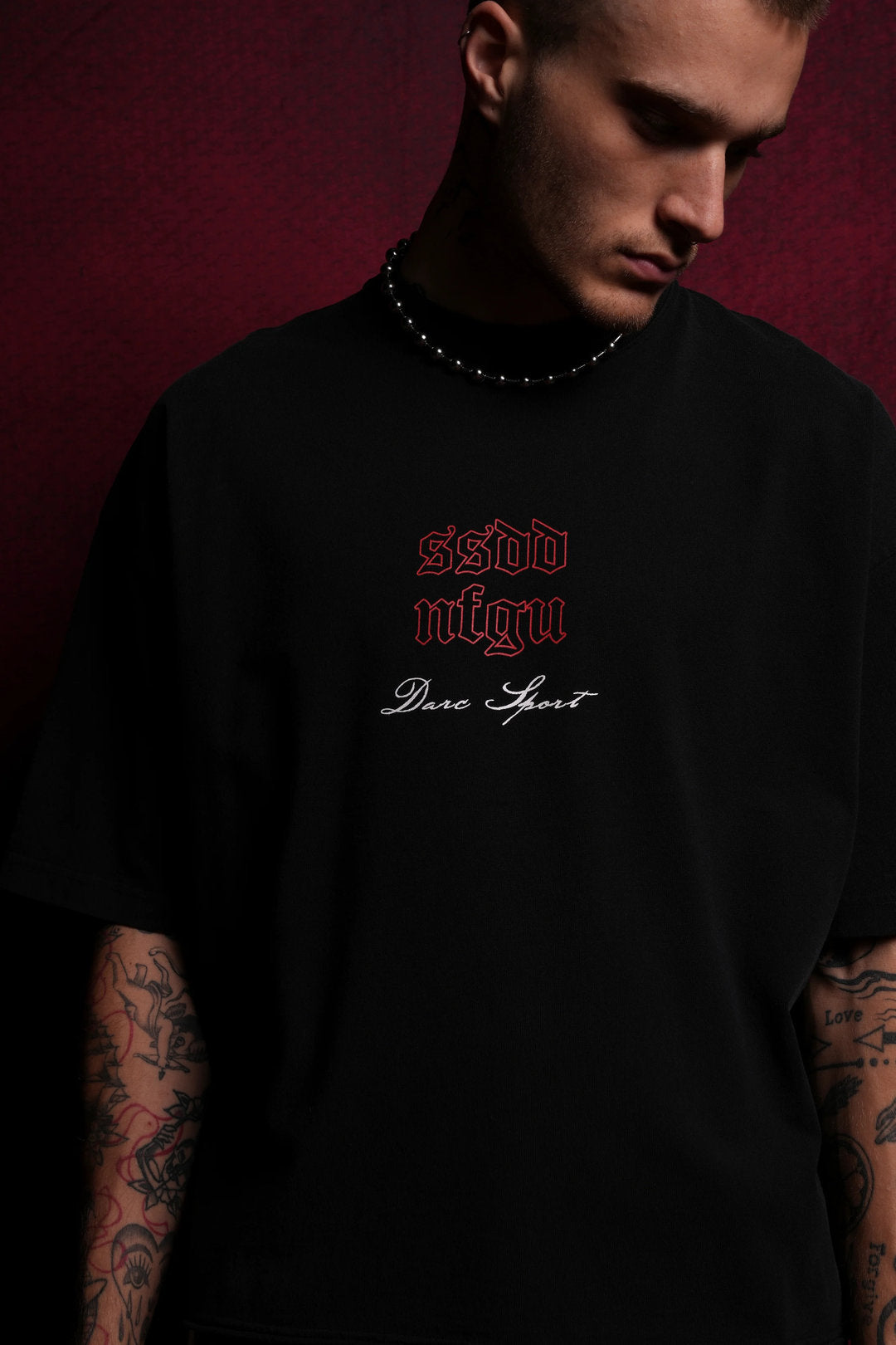 Darc Sport > Sacred Fire Grunge Raw Hem Box Cut Tee