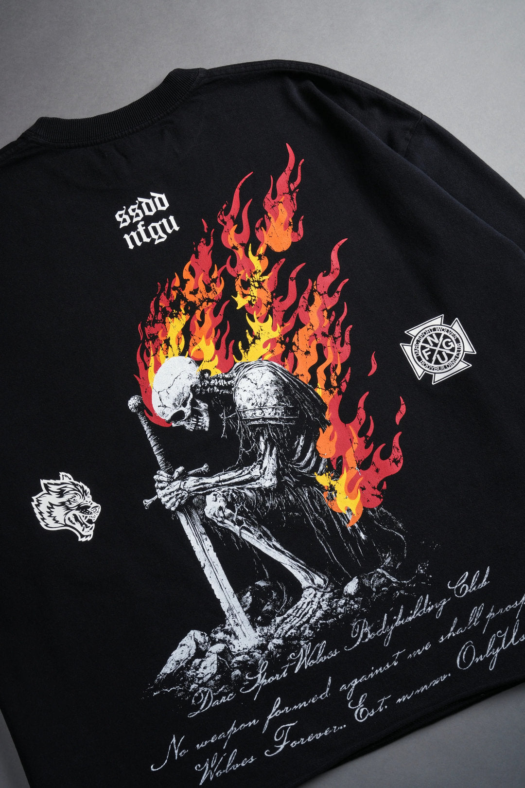 Darc Sport > Sacred Fire Grunge Raw Hem Box Cut Tee