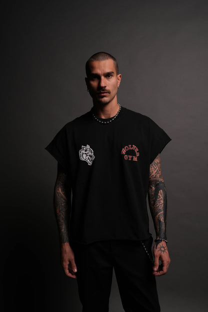 Darc Sport > Wolves Gym V2 Grunge Cut-Off Tee