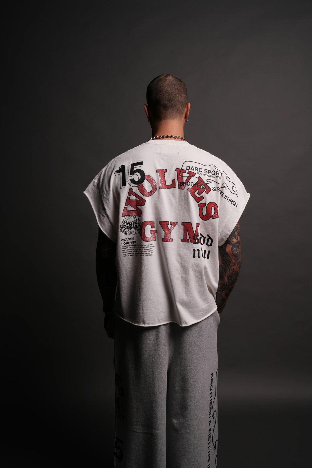 Darc Sport > Wolves Gym V2 Grunge Cut-Off Tee
