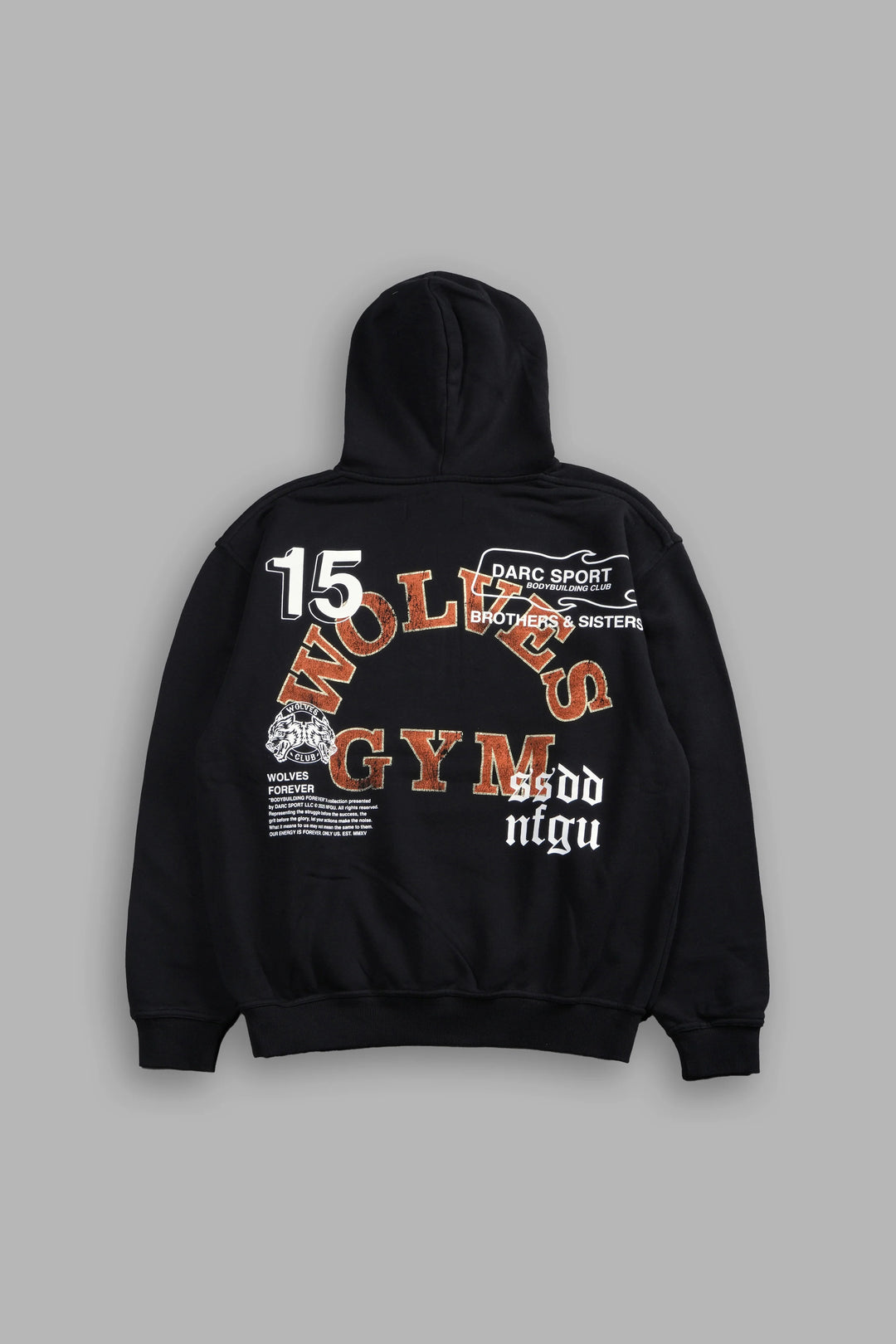Darc Sport > Wolves Gym V2 Pierce Hoodie