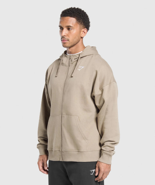 Gymshark > Crest Oversized Zip Up Hoodie