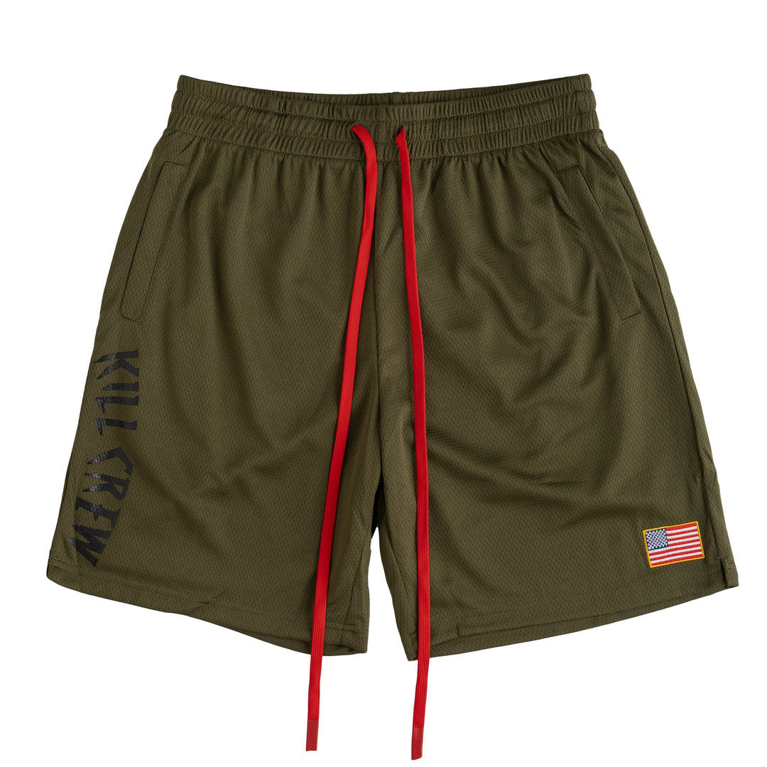 Kill Crew > Cut Embroidered Flag Shorts