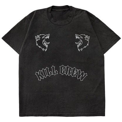 Kill Crew > Oversized Two Wolves T-Shirt