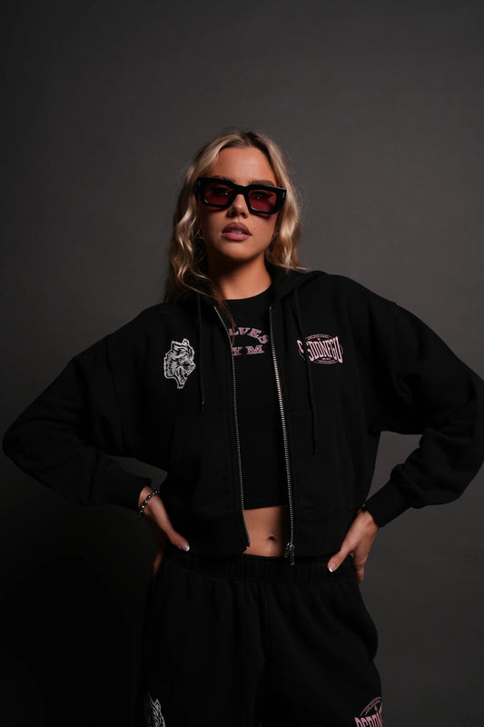 Darc Sport > SSDDNFGU FRVR Sage Cropped Zip Hoodie