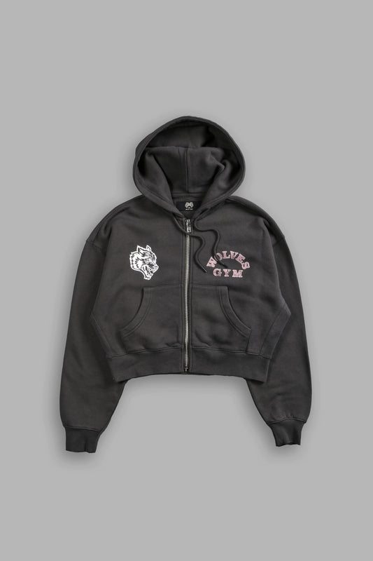 Darc Sport > Wolves Gym V2 Sage Cropped Zip Hoodie