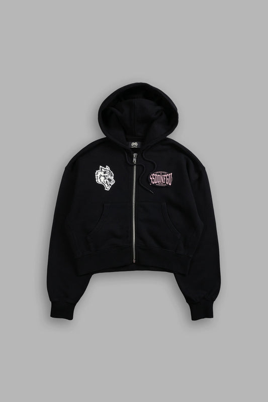 Darc Sport > Wolves Gym V2 Sage Cropped Zip Hoodie