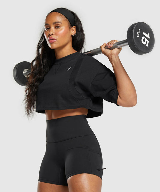 Gymshark > Heavyweight Cotton Crop T-Shirt