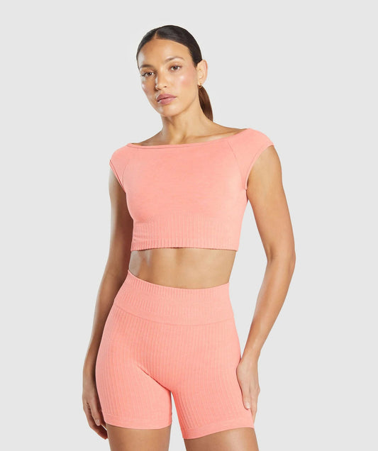 Gymshark > Luxe Boat Neck Crop Top