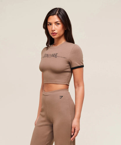 Gymshark > Ribbed Cotton Crop Top