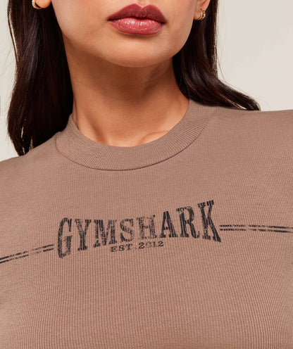 Gymshark > Ribbed Cotton Crop Top
