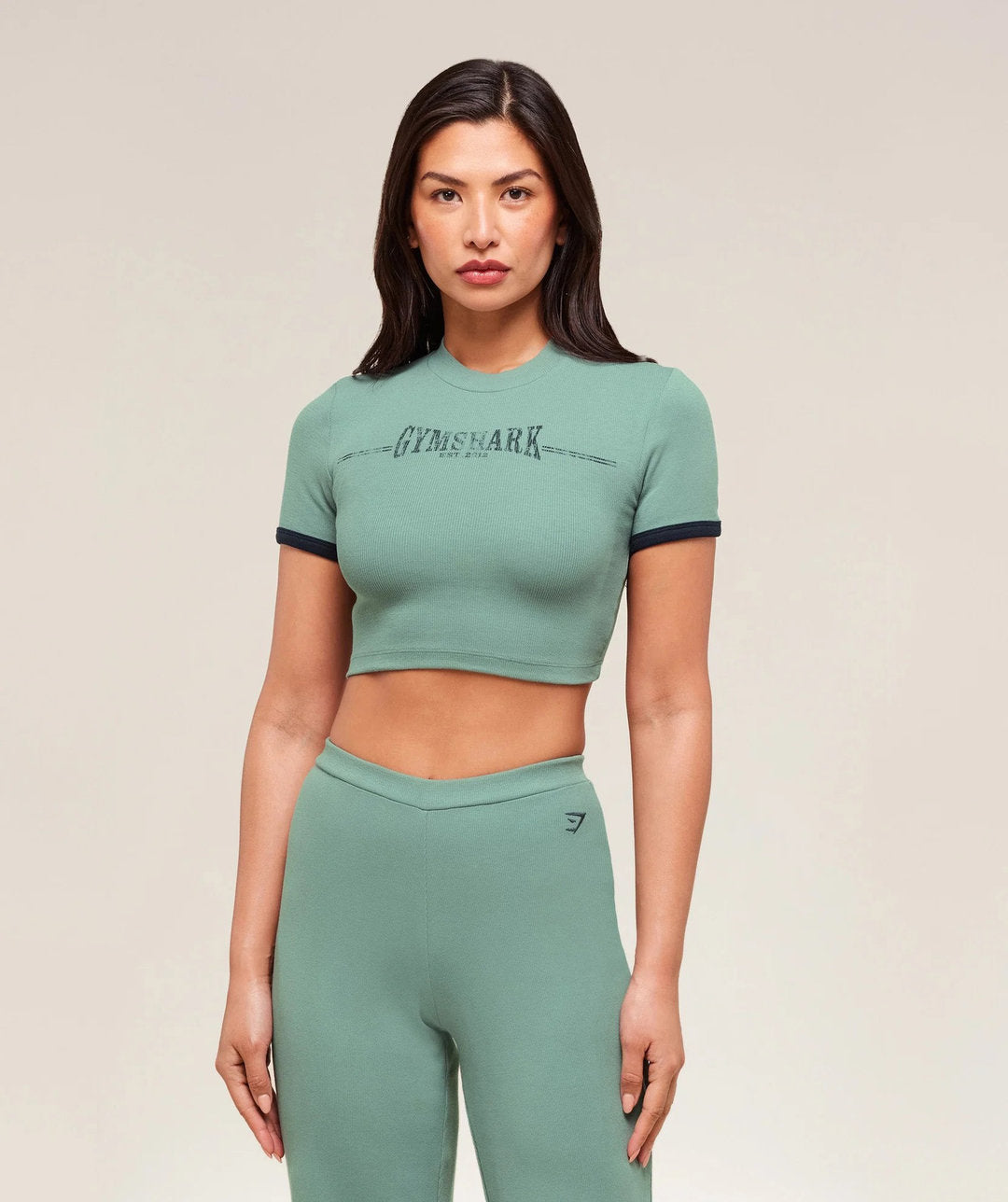Gymshark > Ribbed Cotton Crop Top