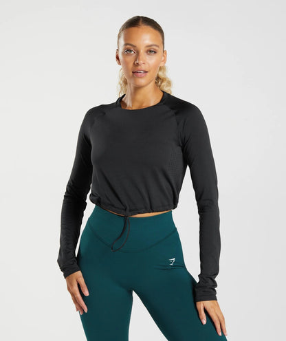 Gymshark > Sweat Seamless Long Sleeve Crop Top