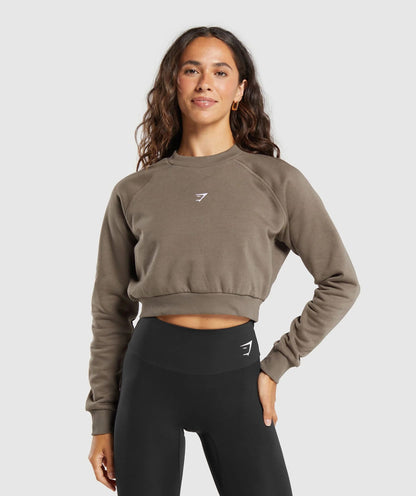 Gymshark > Training Fleece Cropped Sweatshirt