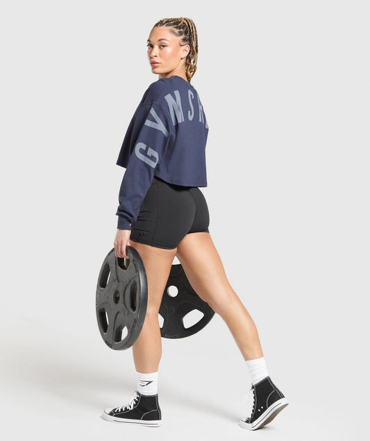 Gymshark > Wordmark Graphic Sleeve Top