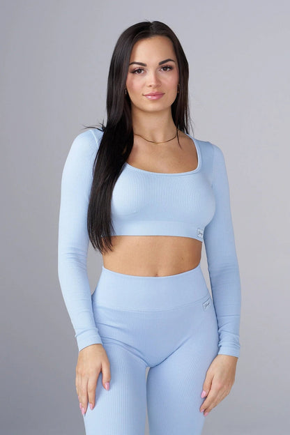 Youngla > Ribbed Seamless Longsleeve crop