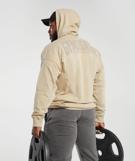 Gymshark > Heritage Washed Hoodie > M > Desert Beige > Gymshark