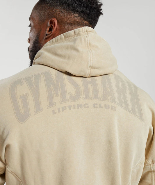 Gymshark > Heritage Washed Hoodie > M > Desert Beige > Gymshark
