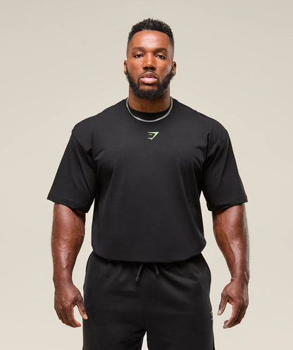 Gymshark > Power T-Shirt > L > Black/Energy Gelato Green > Gymshark