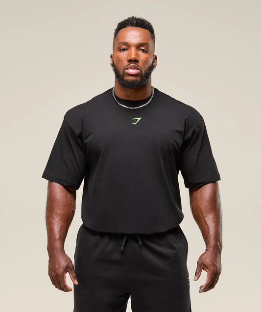 Gymshark > Power T-Shirt > L > Black/Energy Gelato Green > Gymshark