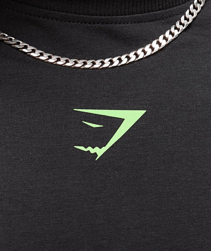 Gymshark > Power T-Shirt > L > Black/Energy Gelato Green > Gymshark