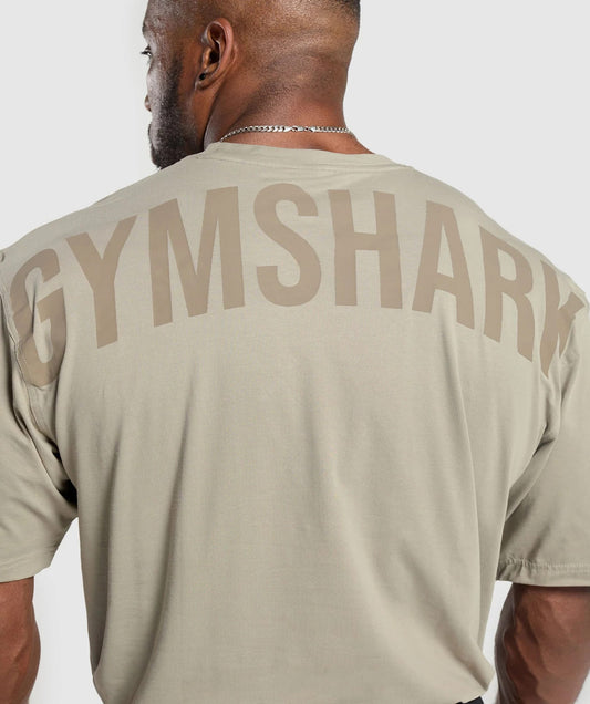 Gymshark > Power T-Shirt > M > Ecru Brown > Gymshark