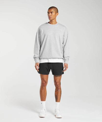 Gymshark > Rest Day Essential Crew > M > Light Grey Core Marl > Gymshark