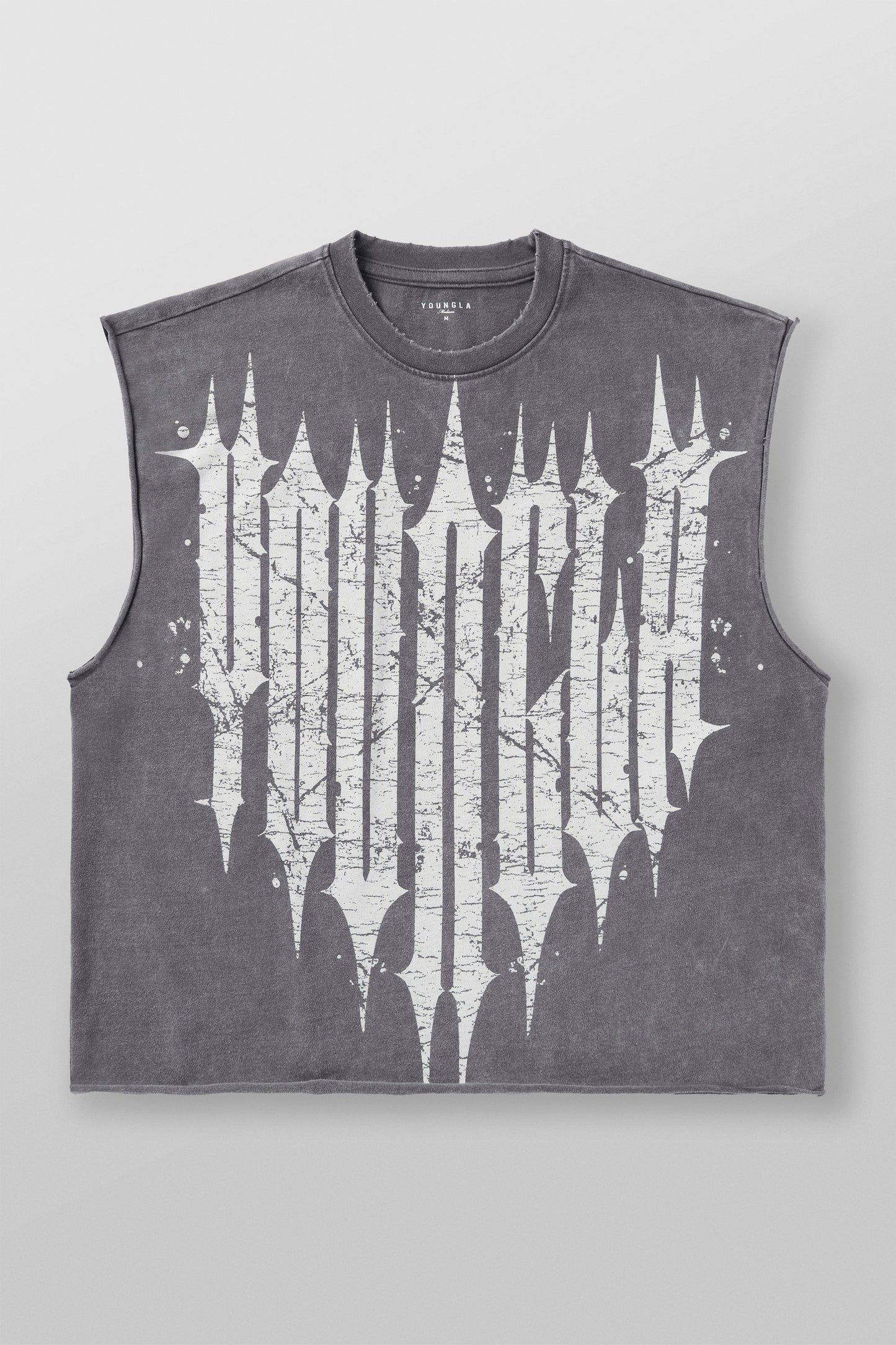 Youngla > Revenge Crop Cut-Off > L > Grey Wash > Youngla