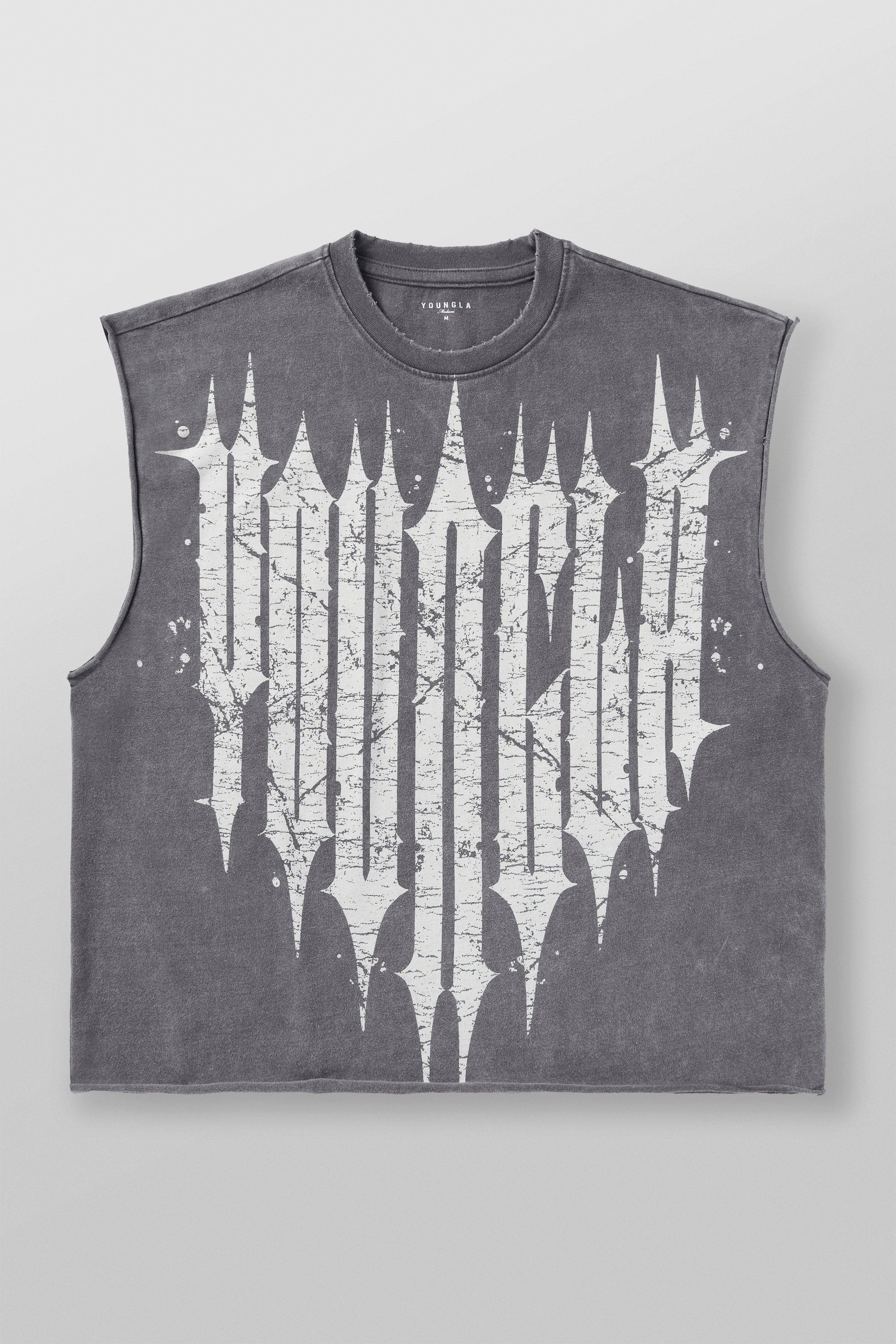 Youngla > Revenge Crop Cut-Off > L > Grey Wash > Youngla