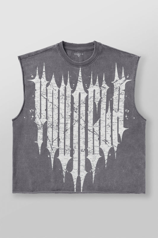Youngla > Revenge Crop Cut-Off > L > Grey Wash > Youngla