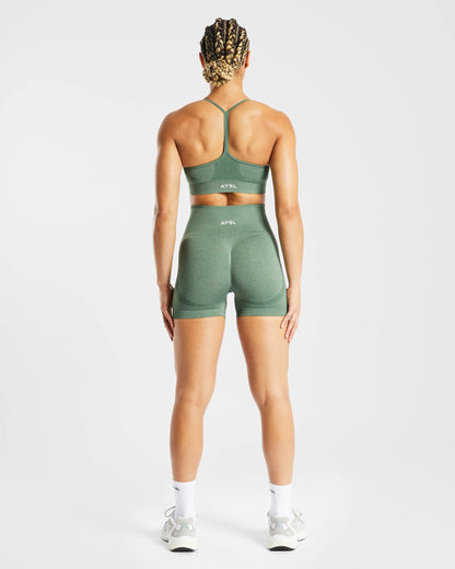 AYBL > Empower Seamless Shorts > M > Olive Marl > AYBL