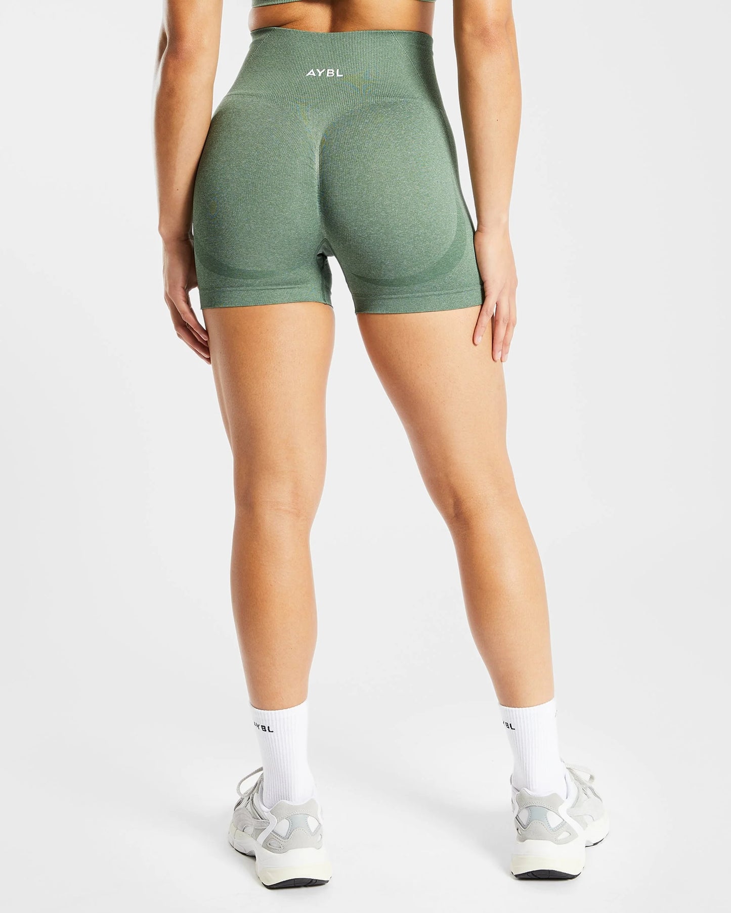 AYBL > Empower Seamless Shorts > M > Olive Marl > AYBL